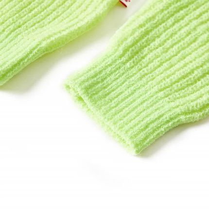 Sweter dziecięcy z dzianiny, żółty neonowy, 116 - zdjęcie 3