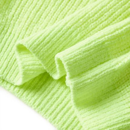 Sweter dziecięcy z dzianiny, żółty neonowy, 116 - zdjęcie 2