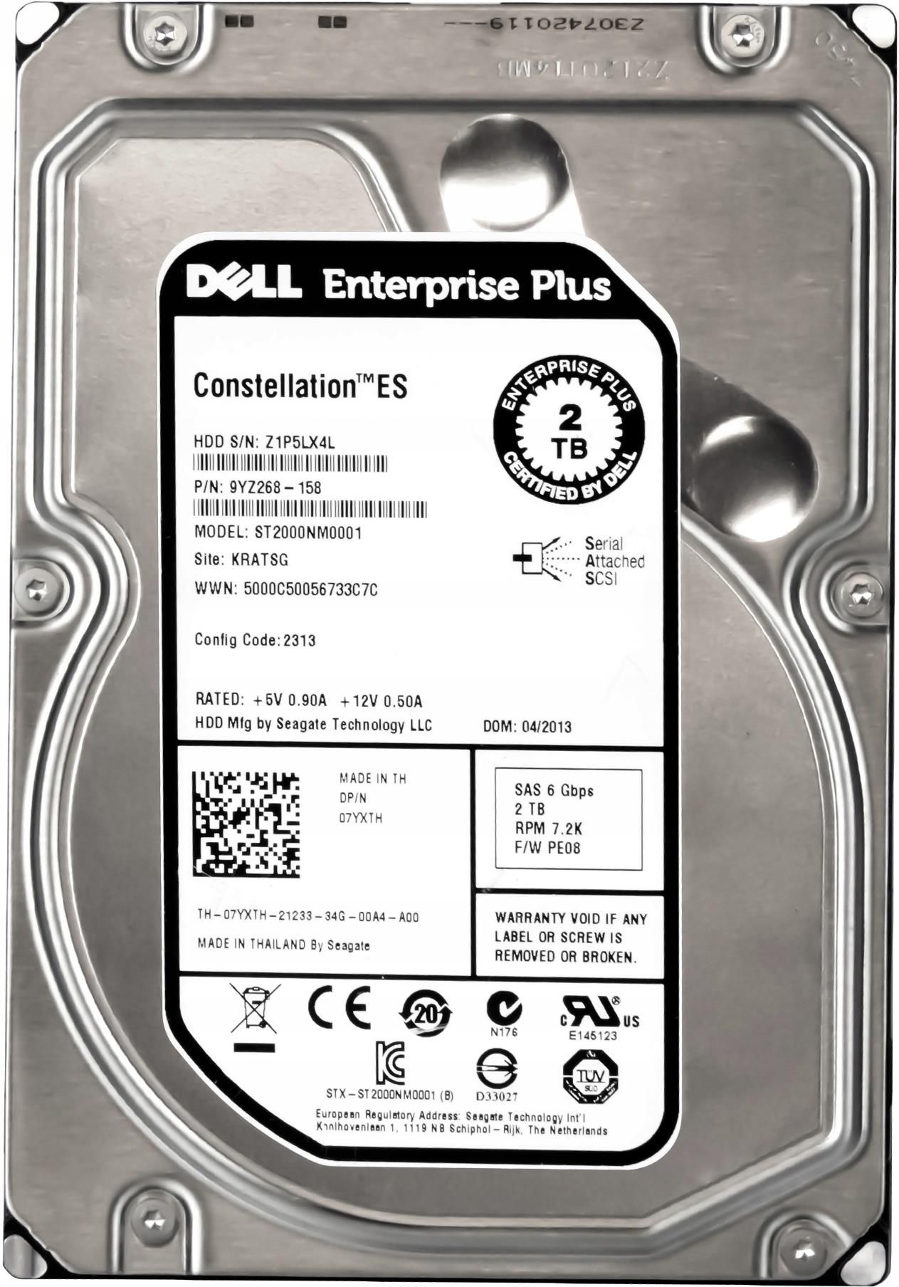 Dysk Serwerowy Dell 2Tb Sas 2 72K 64Mb 35 St2000Nm0001 07YXTH