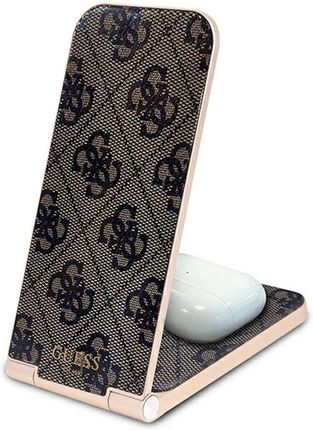 Guess Składana Ład Indukcyjna 2W1 Gudcfal4Pegw 15W Brązowy Brown 4G Pattern Magsafe - zdjęcie 5