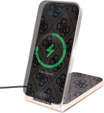 Guess Składana Ład Indukcyjna 2W1 Gudcfal4Pegw 15W Brązowy Brown 4G Pattern Magsafe - zdjęcie 6