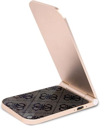 Guess Składana Ład Indukcyjna 2W1 Gudcfal4Pegw 15W Brązowy Brown 4G Pattern Magsafe - zdjęcie 2
