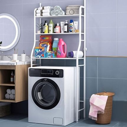 Modernhome Wysoki Regał Wc Łazienkowy Nad Sedes 3 Półki Alumniowa Konstrukcja PJJBR1005 - zdjęcie 3