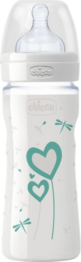 Chicco Well Being Szklana Butelka Do Karmienia Z Silikonowym Smoczkiem