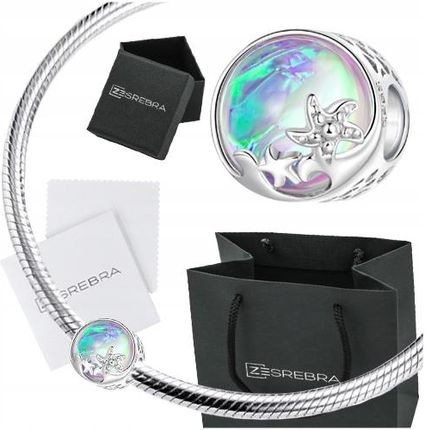 Zesrebra Charms Kryształ Ocean S925 Zawieszka beads srebro - zdjęcie 4