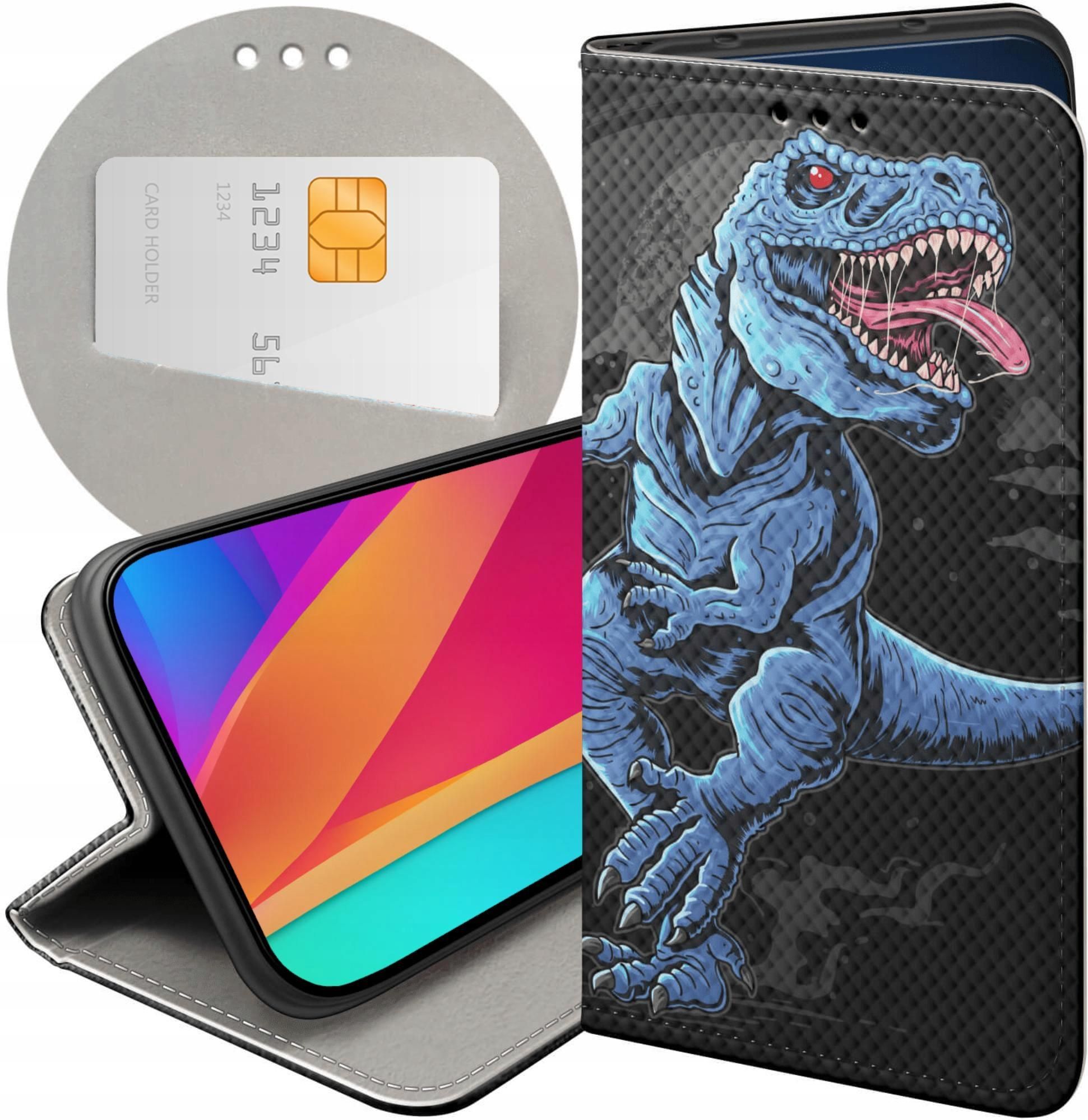 Hello Case Etui Z Klapką Do Samsung Galaxy Xcover 4 4S Dinozaury