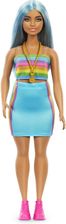 Barbie Fashionistas #218 Lalka z długimi niebieskimi włosami FBR37 HRH16