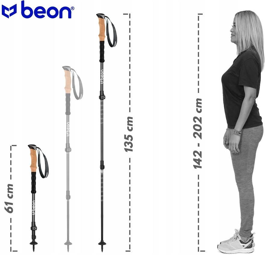 Kije Trekkingowe Karbonowe Składane Beon Elite Ceny i opinie Ceneo pl