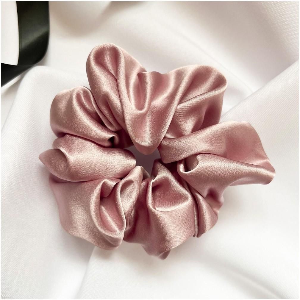 Poshyou Hairband Silk Midi Pink Blush Średnia Gumka Do Włosow Jedwabna