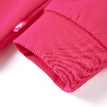 Bluza dziecięca, brokatowy nadruk, jaskrawy róż, 128 - zdjęcie 3