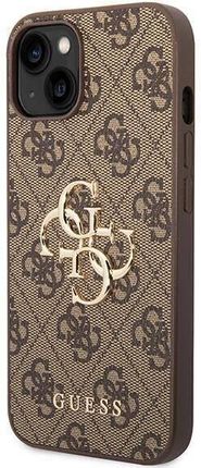 Oryginalne Etui APPLE IPHONE 15 Guess Hardcase 4G Big Metal Logo (GUHCP15S4GMGBR) brązowe - zdjęcie 4