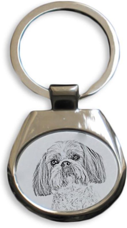 Shih Tzu Metalowy Brelok Breloczek z grafiką Gadżety odzieżowe Ceny