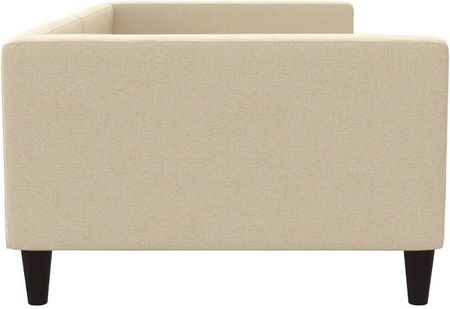Vidaxl Sofa Z Funkcją Spania Kremowa 100X200 Cm Obita Tkaniną 353992 - zdjęcie 2