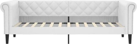 Vidaxl Sofa Z Funkcją Spania Biała 90X200 Cm Obita Sztuczną Skórą 354227 - zdjęcie 2
