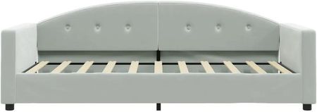 Vidaxl Sofa Z Funkcją Spania Jasnoszara 80X200 Cm Obita Aksamitem 354129 - zdjęcie 3