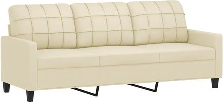 Vidaxl 3 Osobowa Sofa Kremowa 180 Cm Sztuczna Skóra 359123 - zdjęcie 3