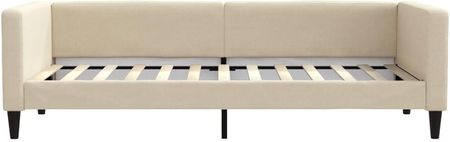 Vidaxl Sofa Z Funkcją Spania Kremowe 90X200 Cm Obita Tkaniną 91651 - zdjęcie 2