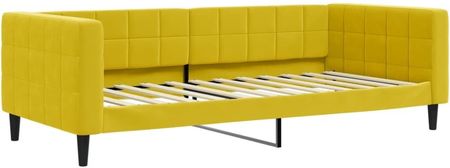 Vidaxl Sofa Z Funkcją Spania Żółta 90X200 Cm Obita Aksamitem 91659 - zdjęcie 2