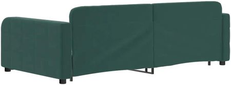 Vidaxl Sofa Rozsuwana Ciemnozielona 100X200 Cm Aksamit 3196938 - zdjęcie 6