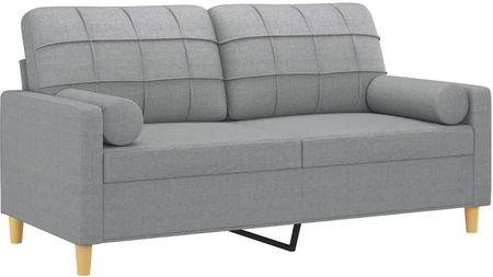 Vidaxl 2 Osobowa Sofa Z Poduszkami Jasnoszara 140 Cm Tkanina 3200782 - zdjęcie 2