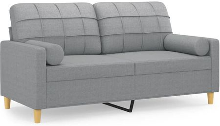 Vidaxl 2 Osobowa Sofa Z Poduszkami Jasnoszara 140 Cm Tkanina 3200782 - zdjęcie 4