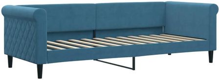 Vidaxl Sofa Rozsuwana Z Szufladami Niebieska 80X200 Cm Aksamit 3197811 - zdjęcie 3