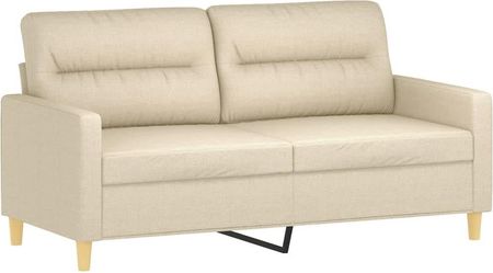 Vidaxl 2 Osobowa Sofa Z Poduszkami Kremowa 140 Cm Tkanina 1118489 - zdjęcie 3
