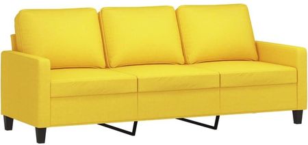 VidaXL Sofa 3 Osobowa Jasnożółta 180 Cm Tapicerowana Tkaniną 1118512 - zdjęcie 2