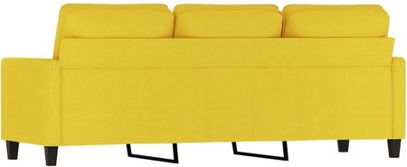 VidaXL Sofa 3 Osobowa Jasnożółta 180 Cm Tapicerowana Tkaniną 1118512 - zdjęcie 4