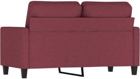 VidaXL Sofa 2 Osobowa Winna Czerwień 120 Cm Tapicerowana Tkaniną 1118656 - zdjęcie 6