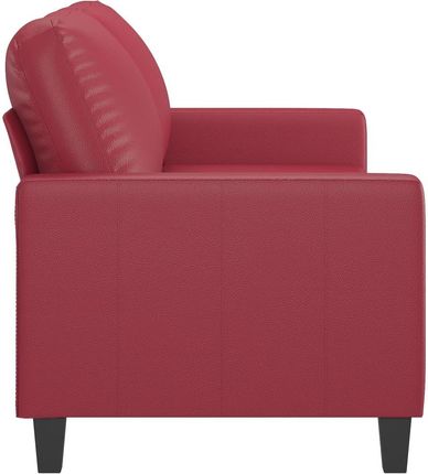 Vidaxl 2 Osobowa Sofa Winna Czerwień 140 Cm Sztuczna Skóra 1118663 - zdjęcie 2