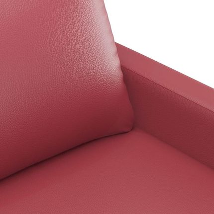 Vidaxl 2 Osobowa Sofa Winna Czerwień 140 Cm Sztuczna Skóra 1118663 - zdjęcie 6