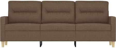 Vidaxl Sofa 3 Osobowa Brązowa 180 Cm Tapicerowana Tkaniną 359246 - zdjęcie 3