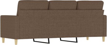 Vidaxl Sofa 3 Osobowa Brązowa 180 Cm Tapicerowana Tkaniną 359246 - zdjęcie 5