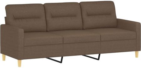 Vidaxl Sofa 3 Osobowa Brązowa 180 Cm Tapicerowana Tkaniną 359246 - zdjęcie 6