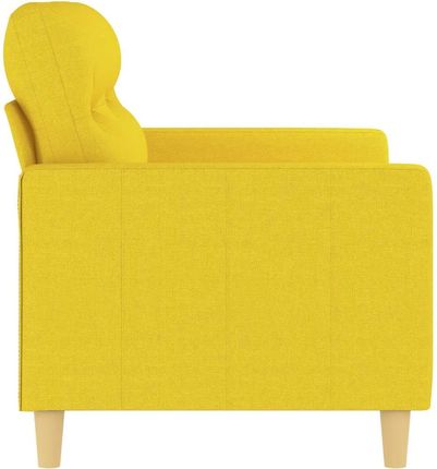 Vidaxl Sofa 2 Osobowa Jasnożółta 120 Cm Tapicerowana Tkaniną 359232 - zdjęcie 3