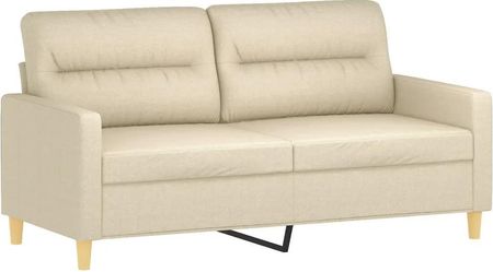 Vidaxl 2 Osobowa Sofa Kremowa 140 Cm Tapicerowana Tkaniną 359237 - zdjęcie 4