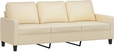 Vidaxl 3 Osobowa Sofa Kremowa 180 Cm Tapicerowana Tkaniną 1146499 - zdjęcie 4