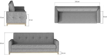 Eltap Sofa Rozkładana Z Funkcją Spania Selene Velvet Zielona 81263 - zdjęcie 3