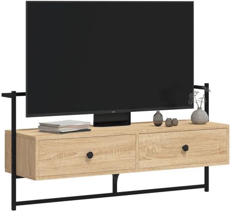 Vidaxl Szafka Pod Telewizor Ścienna Dąb Sonoma 100,5X30X51 Cm 833459 - zdjęcie 3