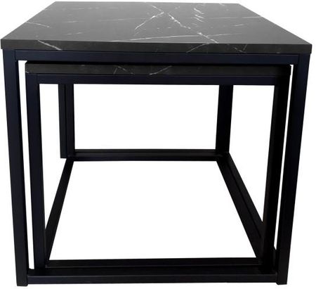Atos Stolik Kawowy 2W1 Cube Marmur Czarny - zdjęcie 2