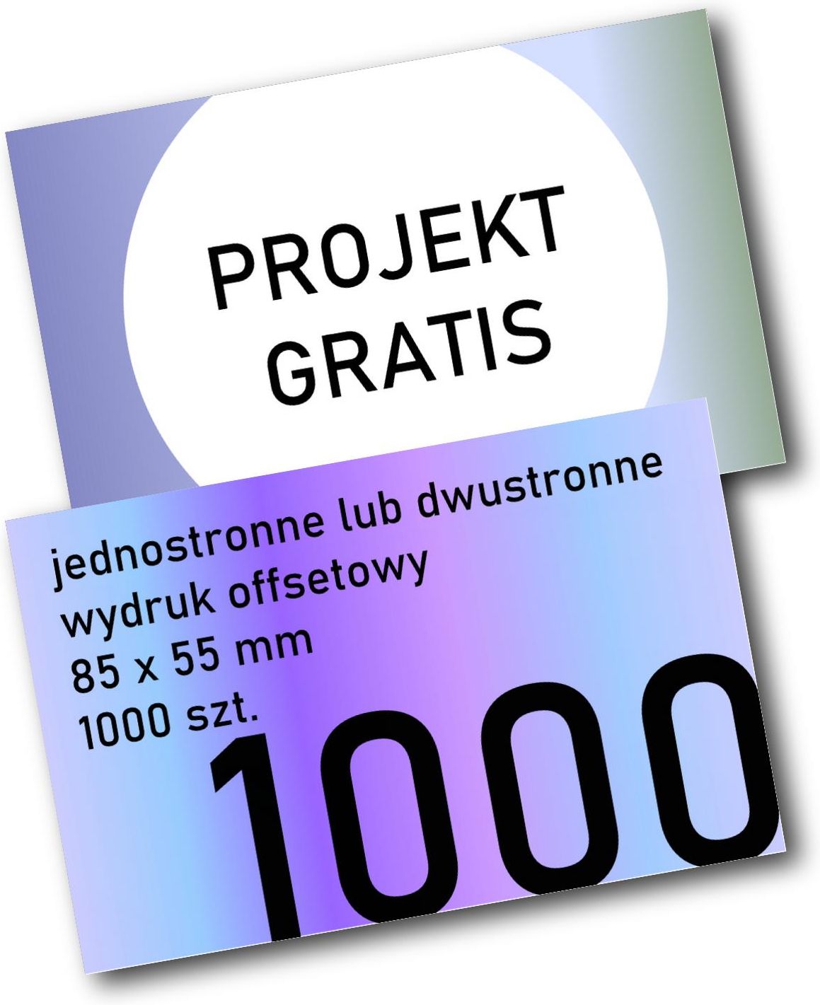 Wizytówki 1000szt 85X55 Projekt Ceny i opinie Ceneo pl