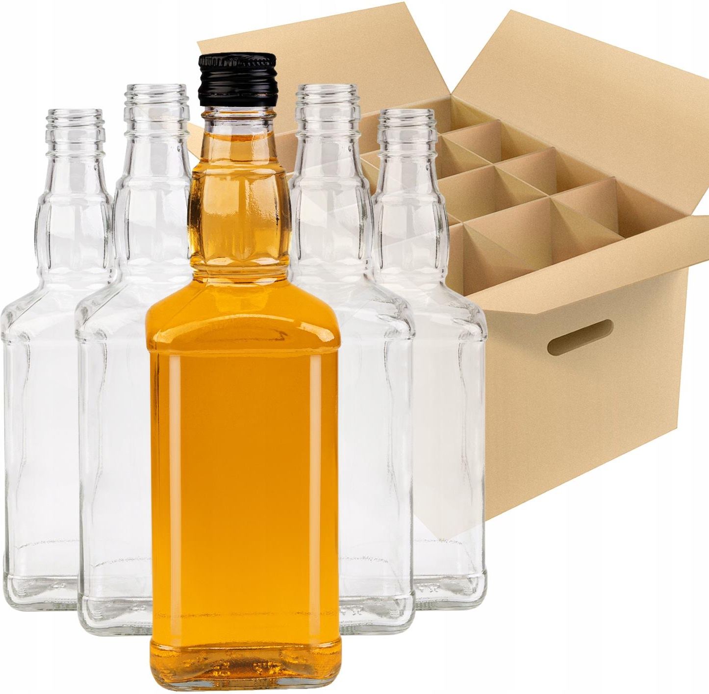 Superbutelki 40X Butelki Szklane Na Nalewki Bimber Koniak Whisky