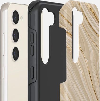 Burga Etui Full Glam Tough Do Samsung Galaxy S23 Beżowe Wzorzyste - zdjęcie 3