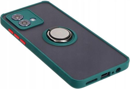 Bizon Etui Case Hybrid Ring Do Motorola Moto G84 5G Ciemnozielone - zdjęcie 4