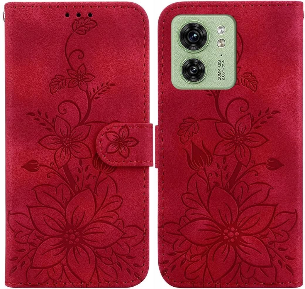 Saturcase Etui Pokrowiec Sk Rzane Magnes Do Motorola Edge Etui Na