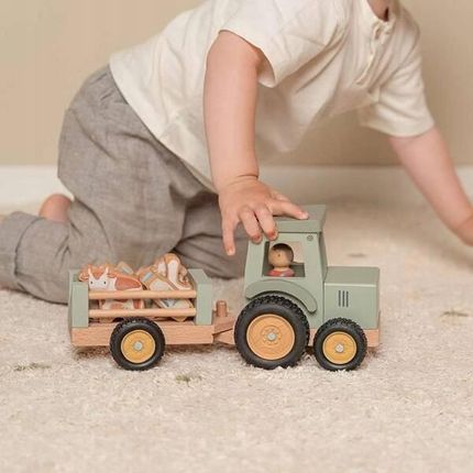 Little Dutch Drewniany Traktor Z Przyczepą Farm Fsc - zdjęcie 2