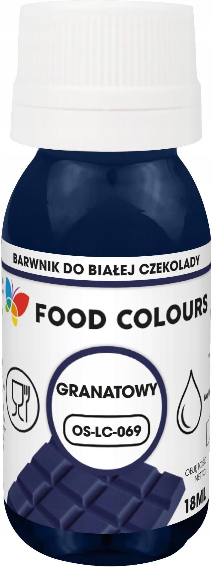 Food Colours Barwnik Spożywczy Do Mas Tłustych Granatowy 18ml Białej