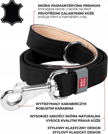 Waudog Smycz Dla Psa Skórzana 122 Cm 14 Mm Brązowa 8136 - zdjęcie 2