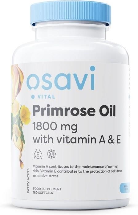 Osavi Primrose Oil With Vitamin A E 1800Mg 180 Kaps Opinie I Ceny